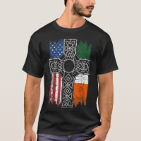 Drapeau irlandais américain Croix celtique St Patr