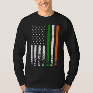 T-shirt Drapeau irlandais américain Irlande JOUR DE LA SAI