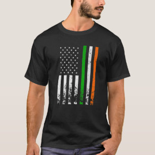 T-shirt Drapeau irlandais américain Irlande JOUR DE LA SAI