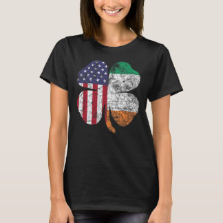 T-shirt Drapeau irlandais américain Irlande JOUR DE LA SAI