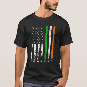 T-shirt Drapeau irlandais américain Irlande JOUR DE LA SAI
