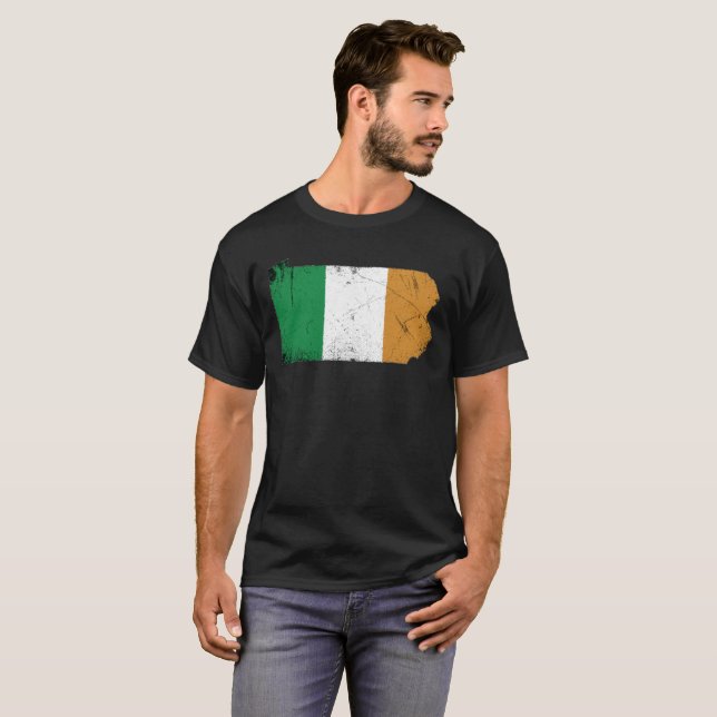 T-shirt Drapeau irlandais au-dessus de la Pennsylvanie (Devant entier)