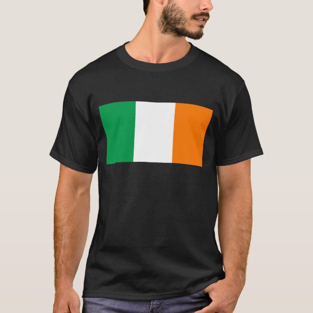 T-shirt Drapeau irlandais avec Shamrock arc-en-ciel (Devant)