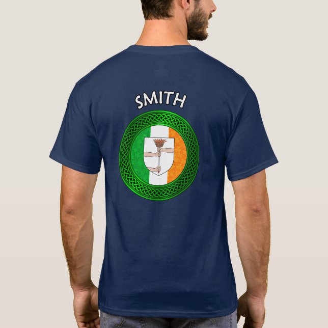 T-shirt Drapeau irlandais Clover Celtic Knot - Smith (Dos)