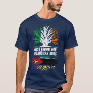 T-shirt Drapeau Irlandais Cultivé Avec Racines Mozambicain
