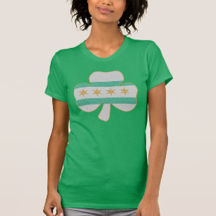 T-shirt Drapeau irlandais de Chicago de shamrock