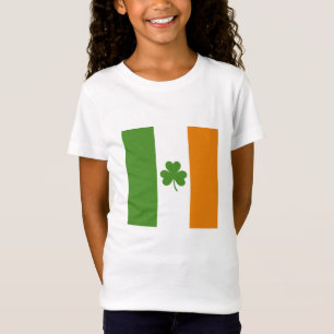 T-Shirt Drapeau irlandais de la Saint Patrick avec Shamroc
