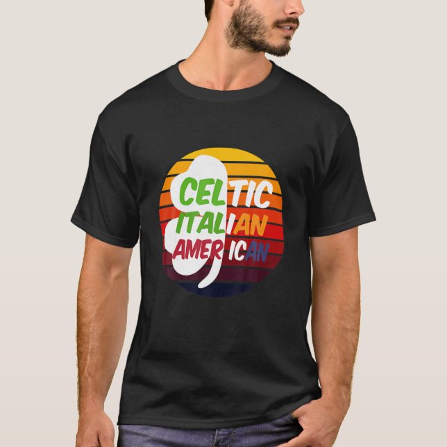 T-shirt Drapeau irlandais de St. Patrick (Celtic Italian A (Devant)