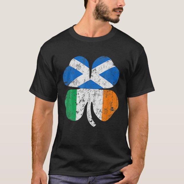 T-shirt Drapeau irlandais écossais Irlande Écosse St patri (Devant)