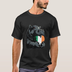 T-shirt Drapeau Irlandais Hippopotame Mignon Fierté Irland