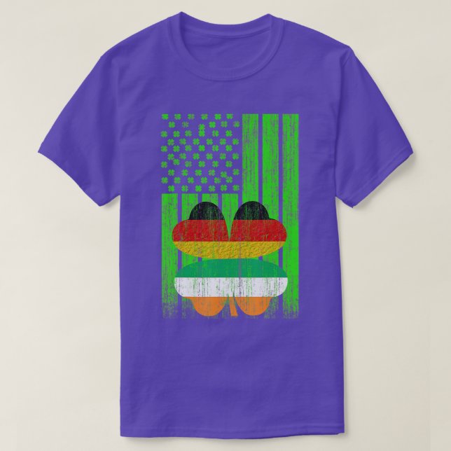 T-shirt Drapeau irlandais irlandais - irlandais allemand (Design devant)