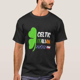 T-shirt Drapeau Irlandais Italien Américain Et Shamrock St