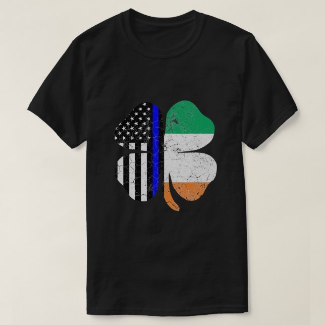 T-shirt Drapeau irlandais Jour de la Saint Patrick Thin Bl (Design devant)