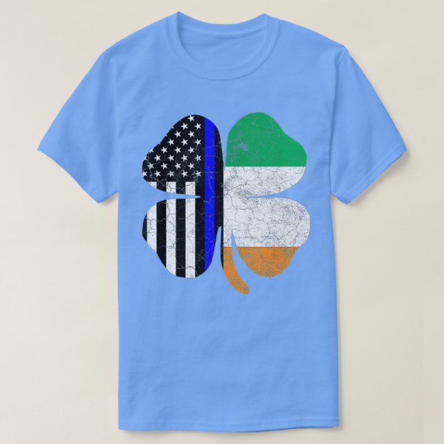 T-shirt Drapeau irlandais Jour de la Saint Patrick Thin Bl (Design devant)