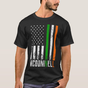 T-shirt Drapeau irlandais MCDONNELL Family American Flag I