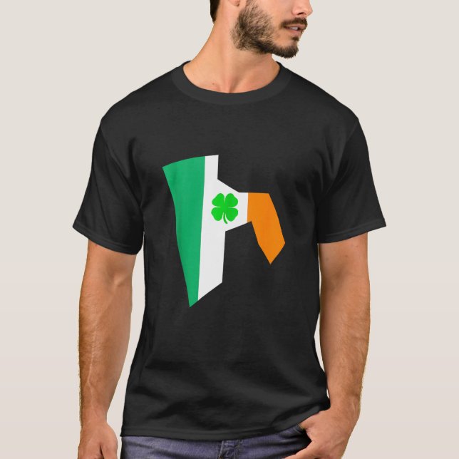 T-shirt Drapeau irlandais Rhode Island State St Patrick's  (Devant)