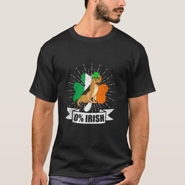 T-shirt Drapeau irlandais Saint Patrick's Day Shamrock all (Devant)