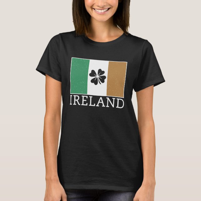T-shirt Drapeau irlandais Shamrock (Devant)