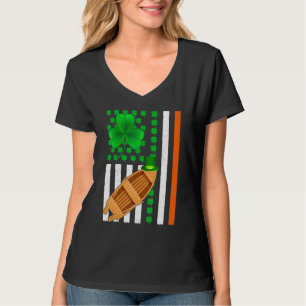 T-shirt Drapeau irlandais Shamrock américain Bateau de pêc