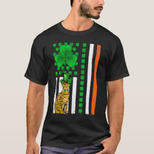 T-shirt Drapeau irlandais Shamrock américain Bengal Chat S
