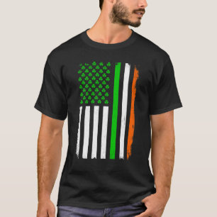 T-shirt Drapeau irlandais Shamrock de la Saint Patrick