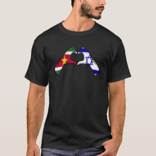 T-shirt Drapeau irlandais Surinam Isreali Surinamese Heart