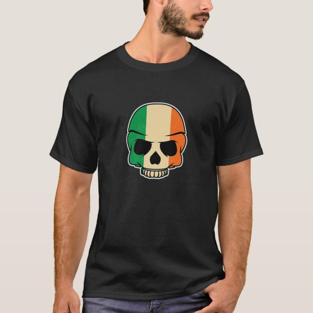 T-shirt Drapeau irlandais vert Shamrock St Patrick (Devant)