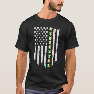 T-shirt Drapeau irlandais vintage-américain C St patrick
