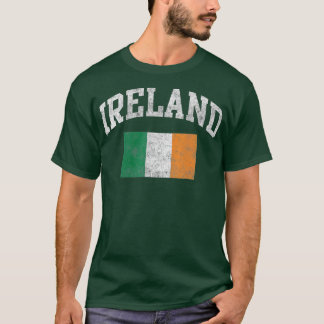 T-shirt Drapeau irlandais vintage vert St