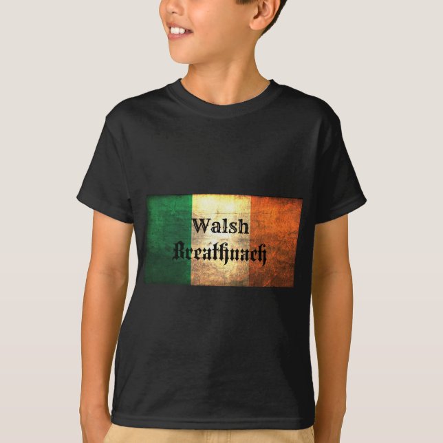 T-shirt Drapeau irlandais Walsh (Devant)
