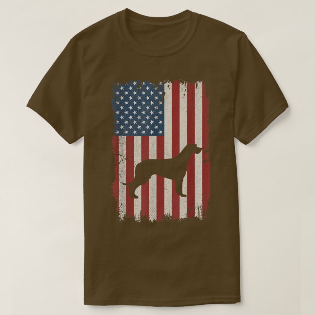 T-shirt Drapeau irlandais Wolfhound américain Amoureux de  (Design devant)