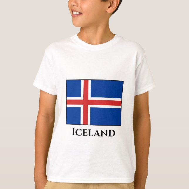 T-shirt Drapeau islandais (Devant)