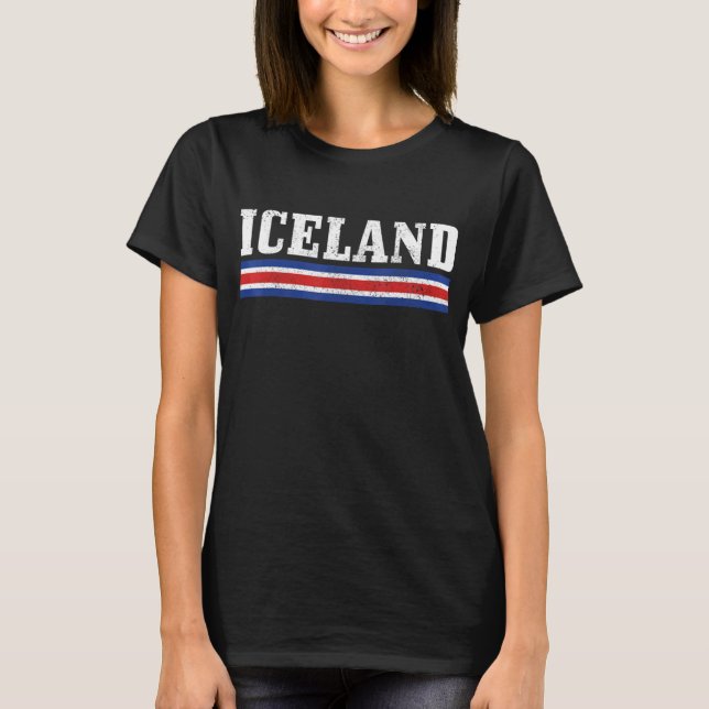 T-shirt Drapeau islandais (Devant)