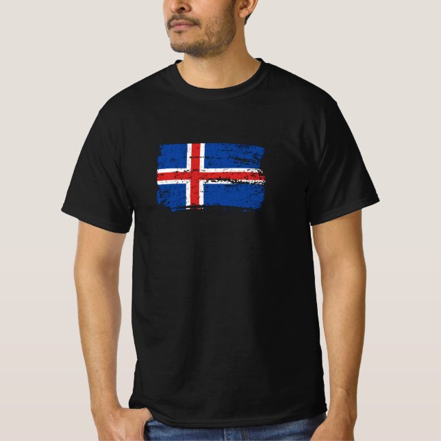 T-shirt Drapeau Islande (Devant)