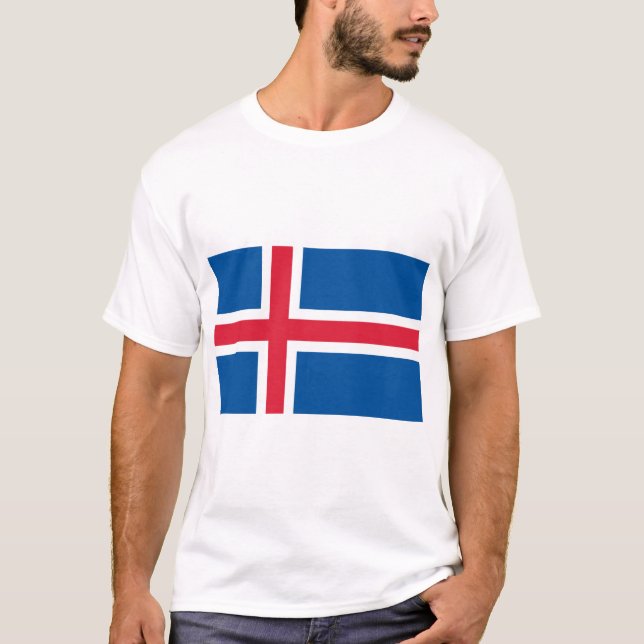 T-shirt Drapeau Islande (Devant)