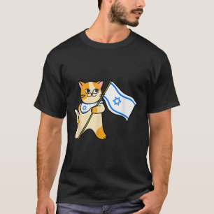 T-shirt Drapeau israélien chat sioniste pro-israël juif