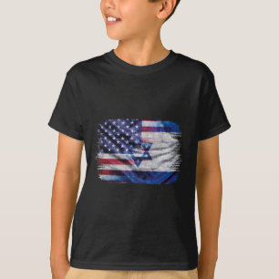 T-shirt Drapeau Israélo-Américain Fierté Israël Usa Pour F