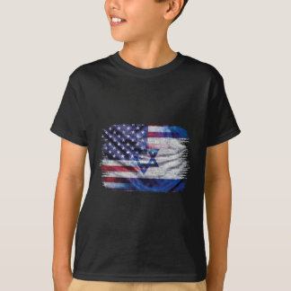 T-shirt Drapeau Israélo-Américain Fierté Israël Usa Pour F