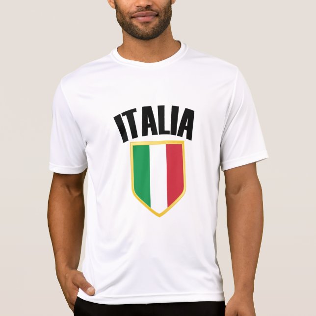 T-shirt Drapeau Italia Crest Italie (Devant)