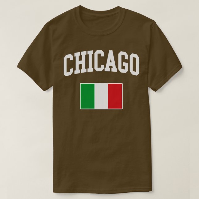 T-shirt Drapeau Italiano Italiano de Chicago Italie (Design devant)