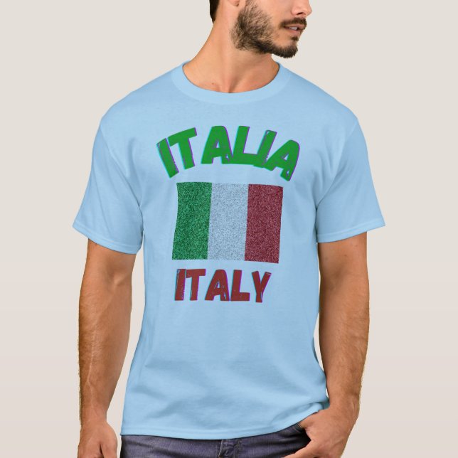 T-shirt Drapeau Italie Italia Sports originaux Fanclub (Devant)
