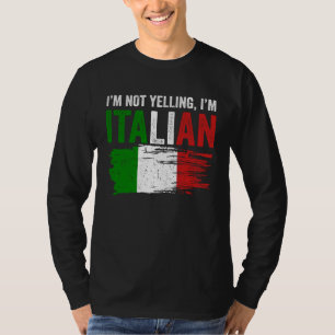 T-shirt Drapeau Italie Racines Italiennes Humour Je Ne Cri