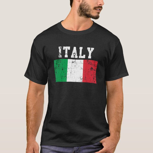 T-shirt Drapeau Italie Vintage rétro Racines italiennes (Devant)