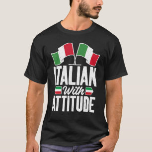 T-shirt Drapeau Italien Avec Attitude Italien
