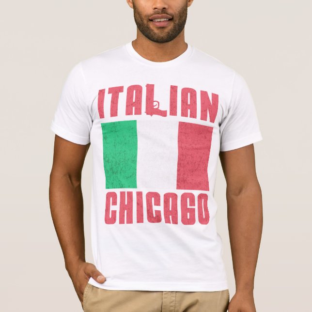 T-shirt Drapeau italien Chicago (Devant)