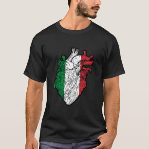 T-shirt Drapeau italien Cœur Racines italiennes Fierté ita