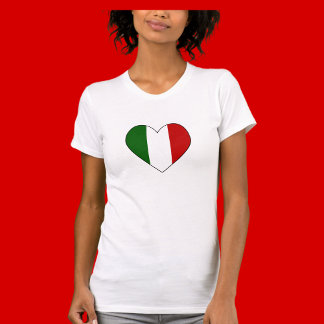 T-shirt Drapeau italien Coeur Valentine