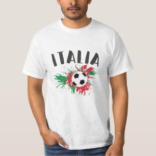 T-shirt Drapeau italien de balle de football