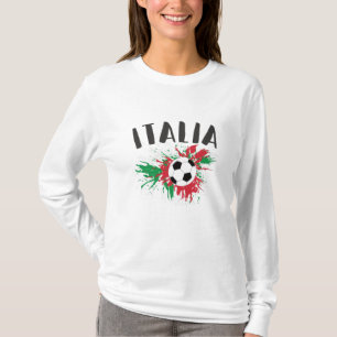 T-shirt Drapeau italien de balle de football