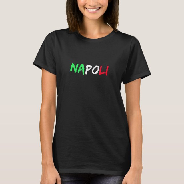 T-shirt Drapeau Italien De Naples (Devant)